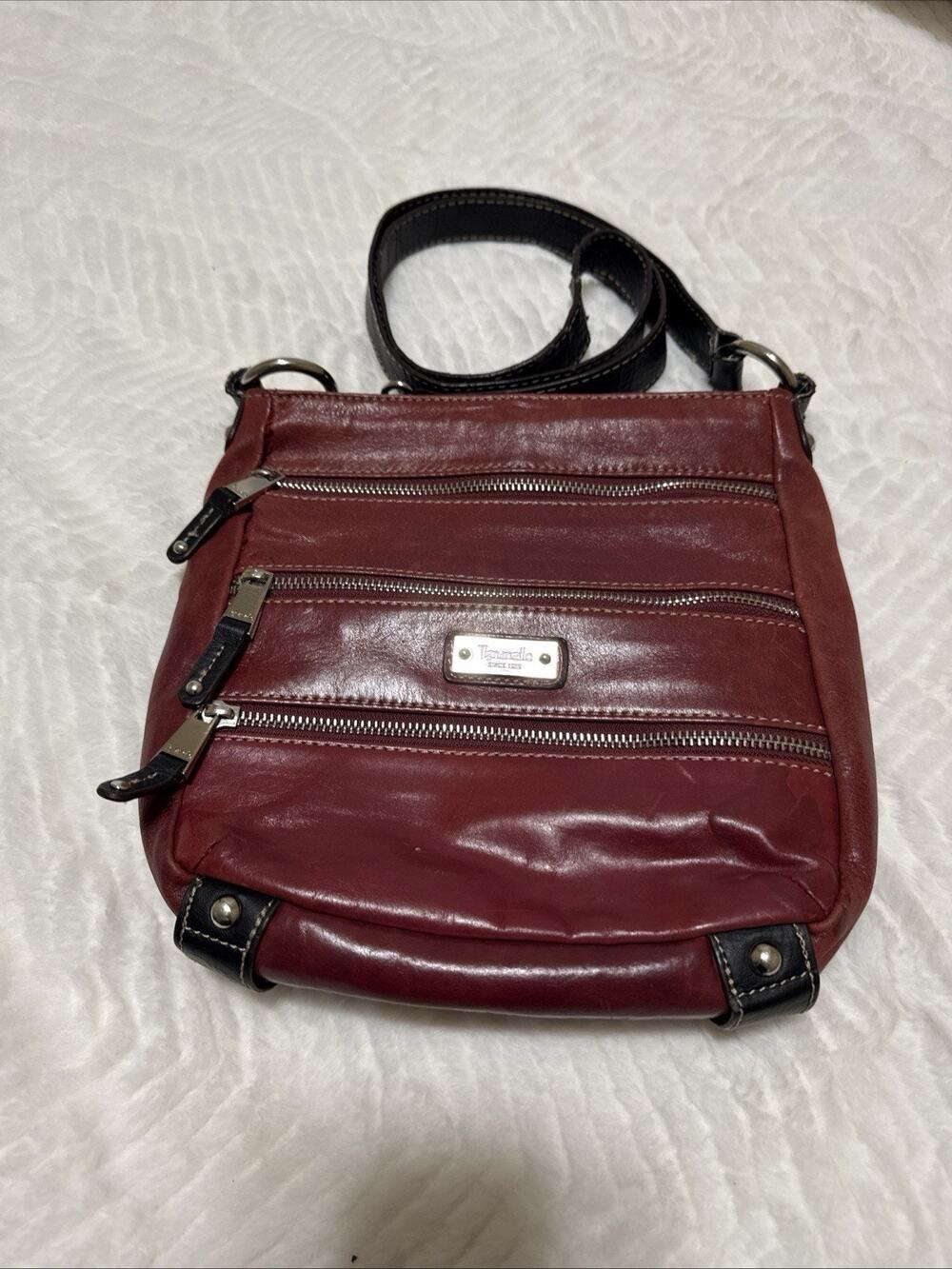Y2K Utility Travel Capsule Practical Luxe Burgundy Tignanello Leather Zip Purse